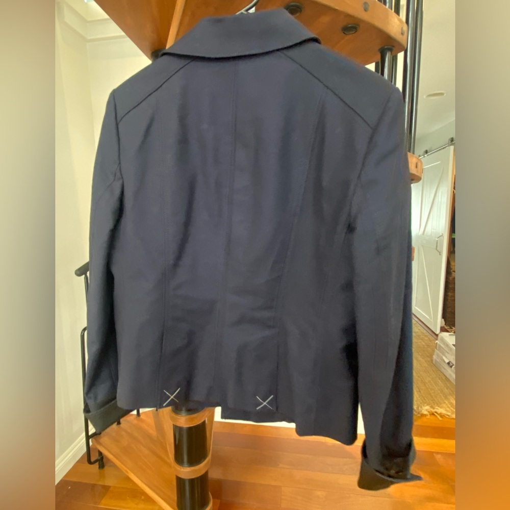 Brand new with tags! Ann Taylor Navy Blazer with Silver Buttons and black cuffs! - Picture 2 of 5